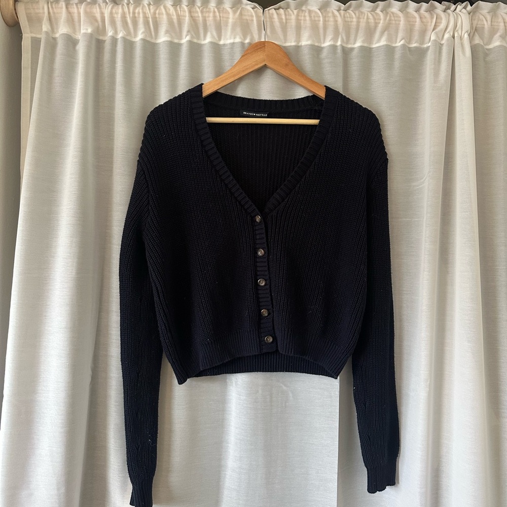 Navy knit cardigan